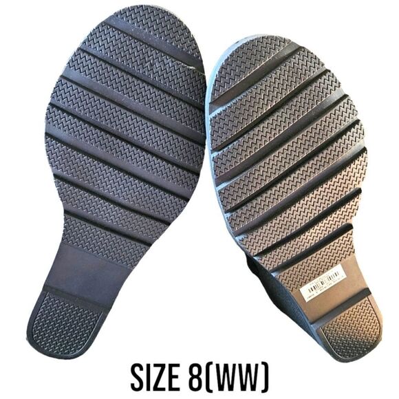 TORRID Women's Wedge Bootie Faux Suede Black Extra Wide Rubber Cushion boot.8W - Picture 5 of 12